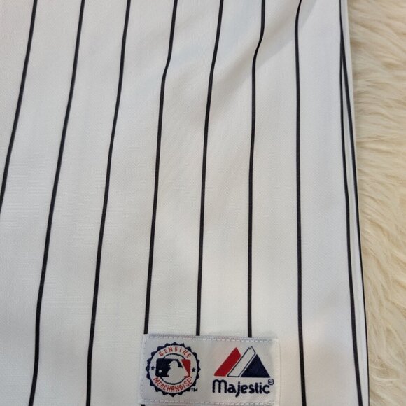 Majestic Vintage Chicago White Sox Pinstripe Baseball Button Down Jersey size M - Picture 2 of 10